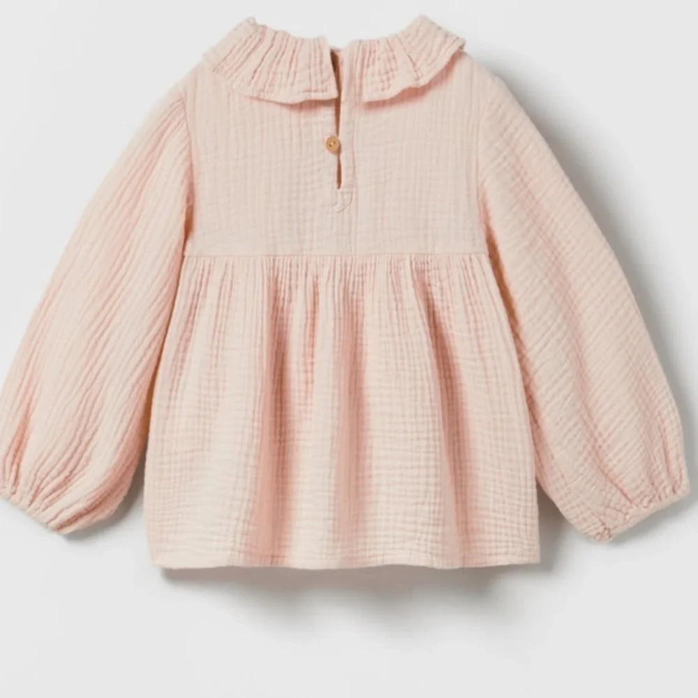 Zara Textured Ruffle Shirt